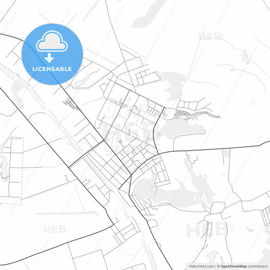 Vector PDF map of Pervomaiskyi, Ukraine