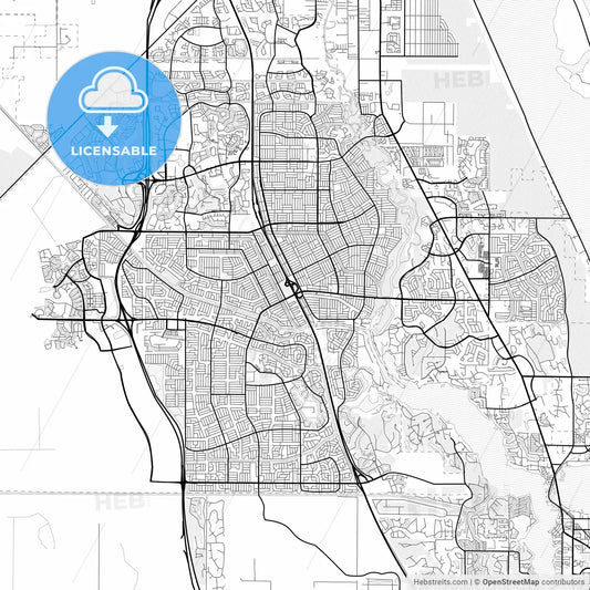 Vector PDF map of Port St. Lucie, Florida, United States