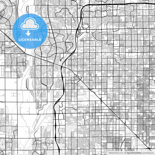 Vector PDF map of Peoria, Arizona, United States