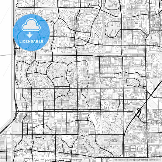 Vector PDF map of Tamarac, Florida, United States