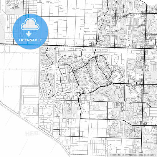 Vector PDF map of Wellington, Florida, United States