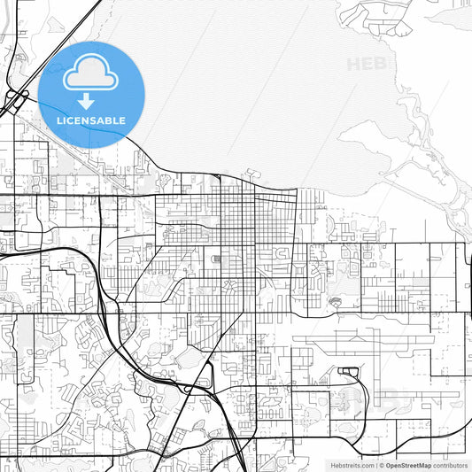 Vector PDF map of Sanford, Florida, United States