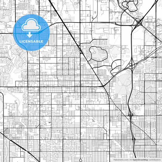 Vector PDF map of Pinellas Park, Florida, United States