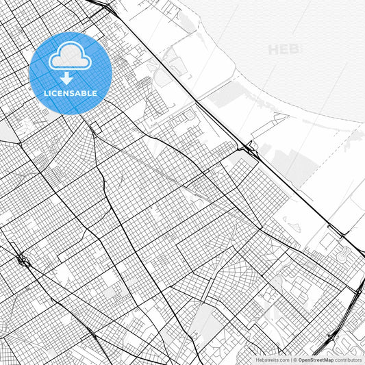 Vector PDF map of Berazategui, Argentina