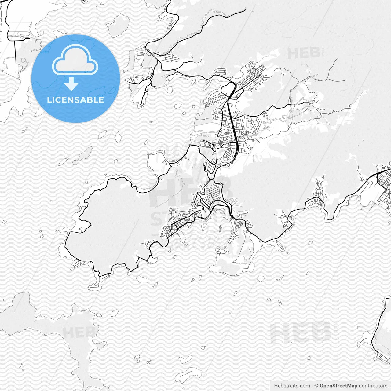 Vector PDF map of Angra dos Reis, Brazil