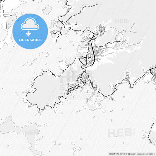 Vector PDF map of Angra dos Reis, Brazil