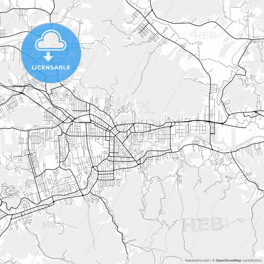 Vector PDF map of Jaragua do Sul, Brazil