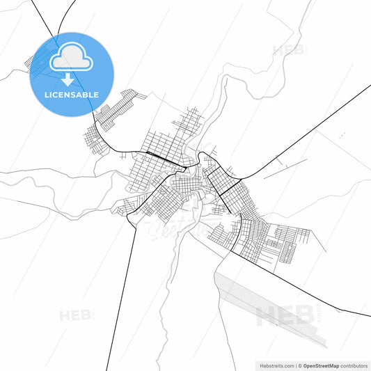Vector PDF map of Barra do Corda, Brazil