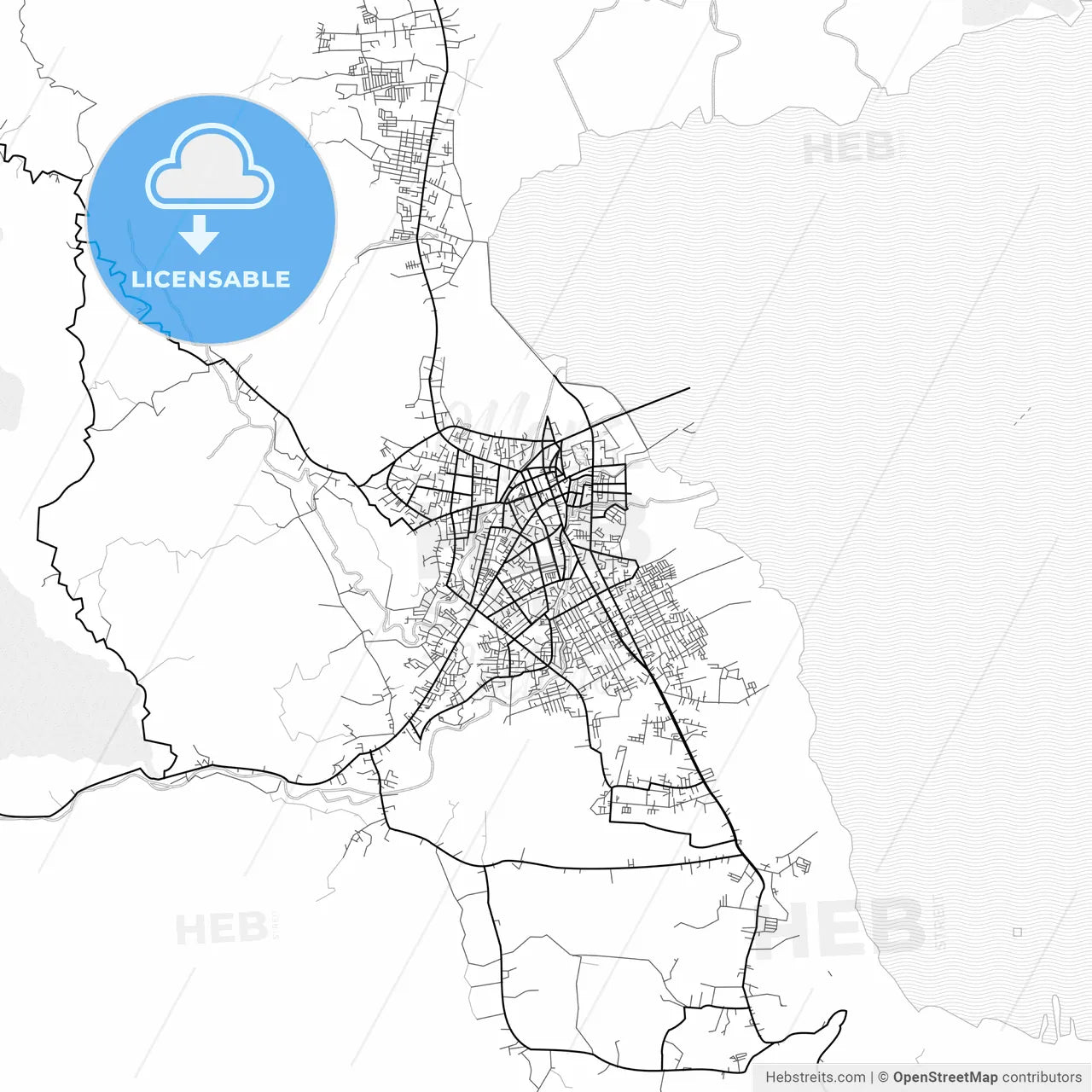 Vector PDF map of Palopo, Indonesia