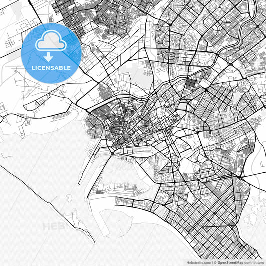 Vector PDF map of Karachi, Pakistan