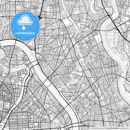 Vector PDF map of Katsushika, Japan