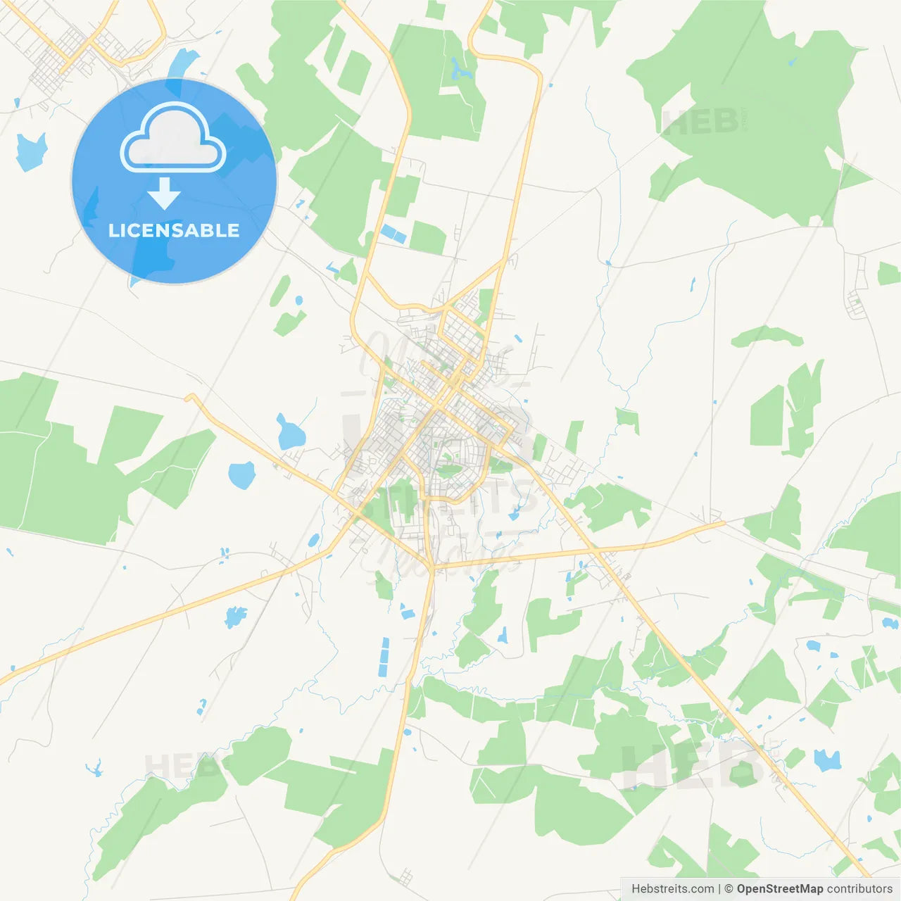 Empty vector map of Florida, Camagüey, Cuba