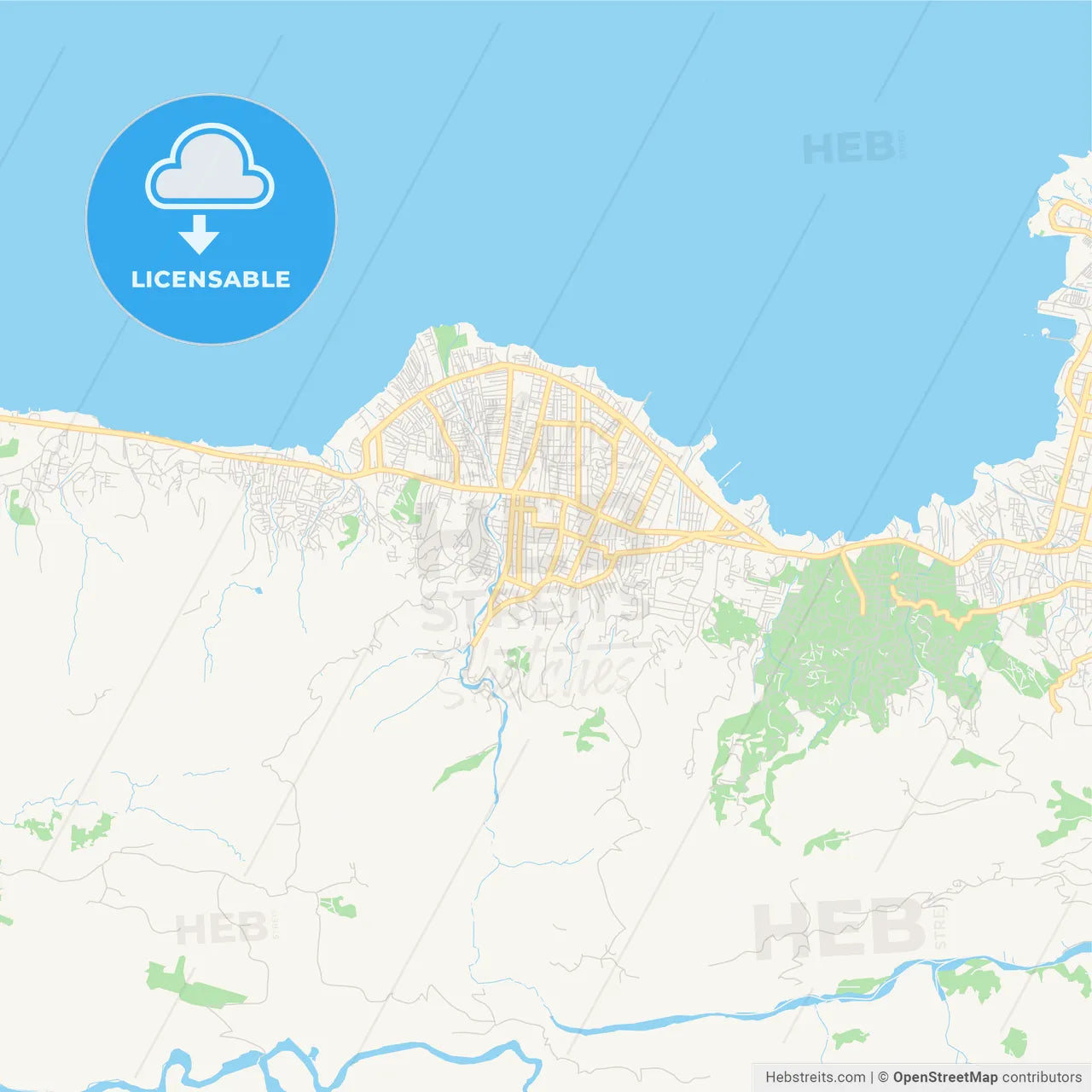 Empty vector map of Carrefour, Ouest, Haiti