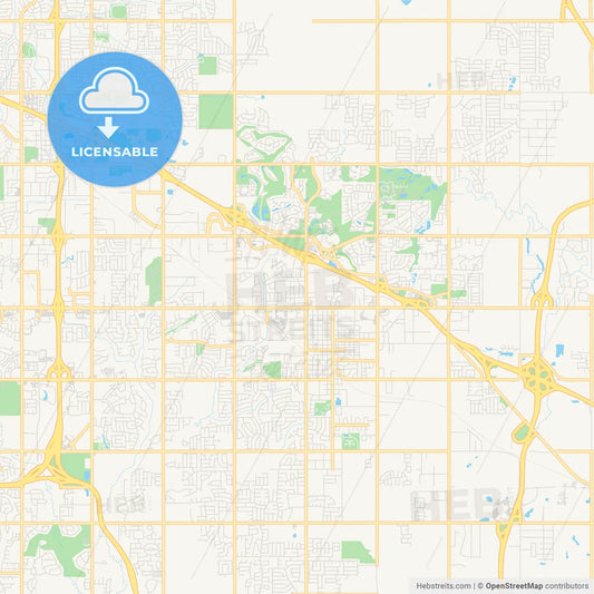 Empty vector map of Broken Arrow, Oklahoma, USA