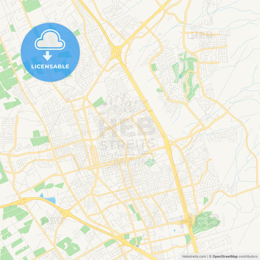 Empty vector map of Las Cruces, New Mexico, USA