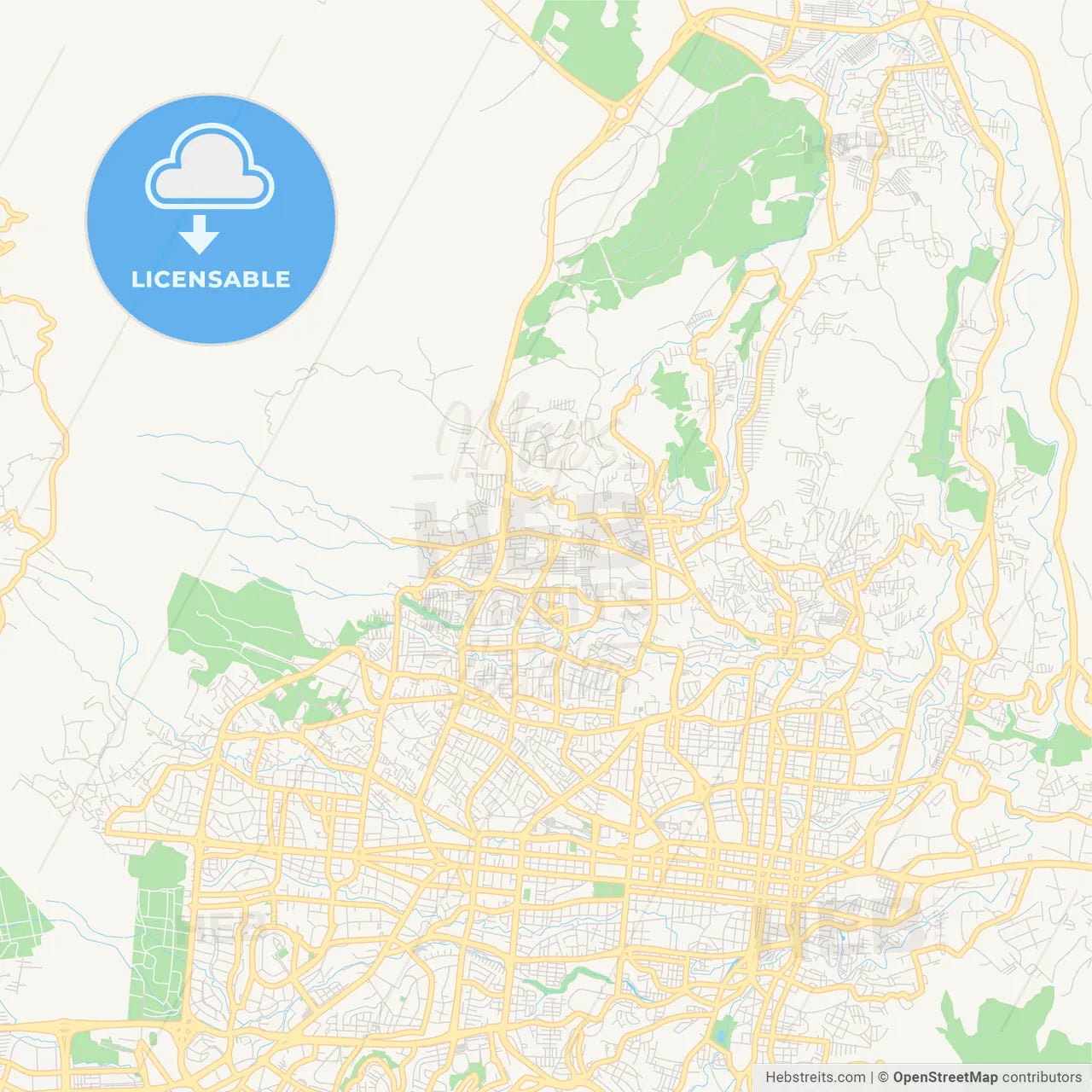 Empty vector map of Mejicanos, San Salvador, El Salvador