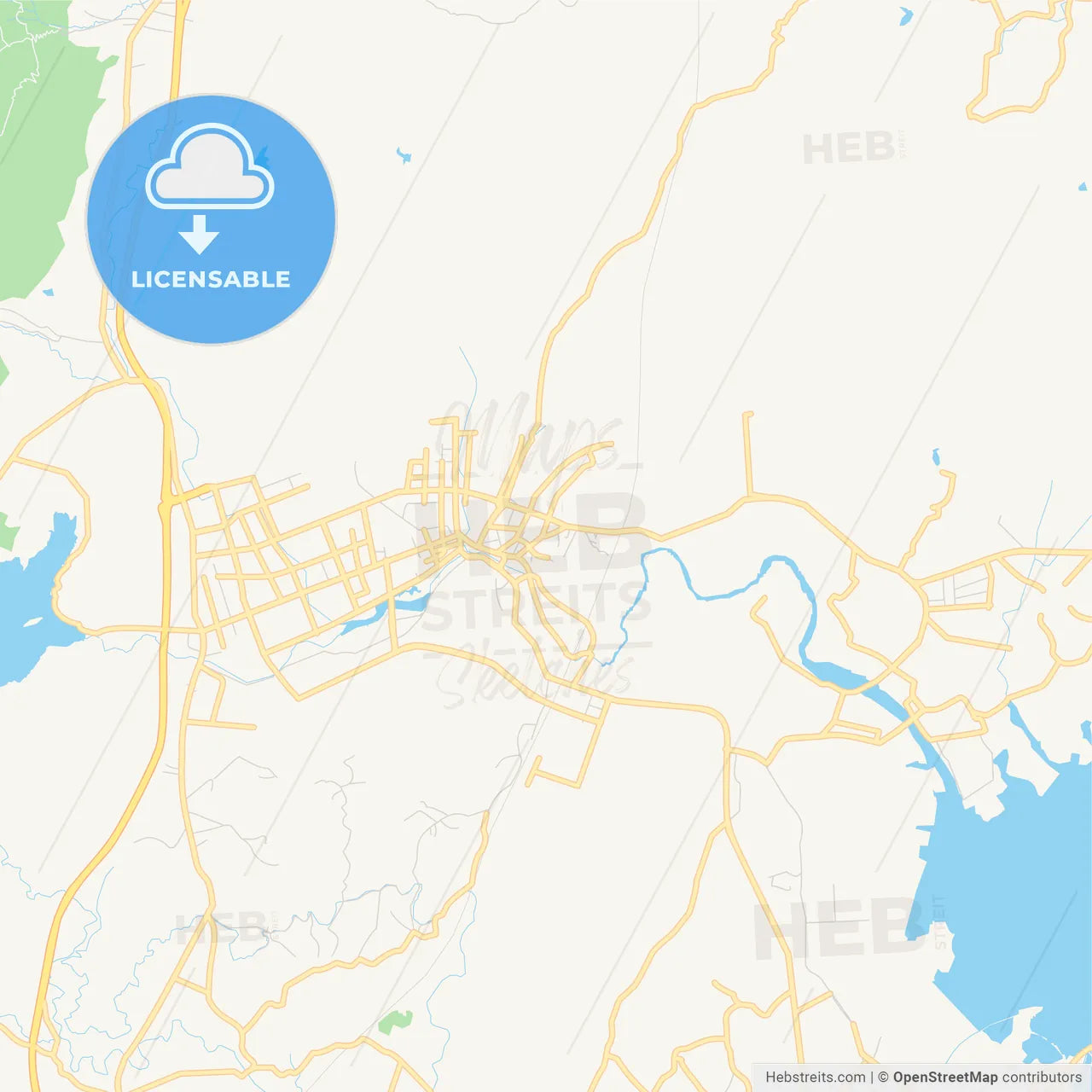 Printable street map of Fuqing, China