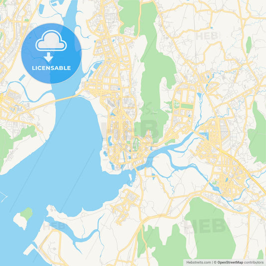 Printable street map of Navi Mumbai, India