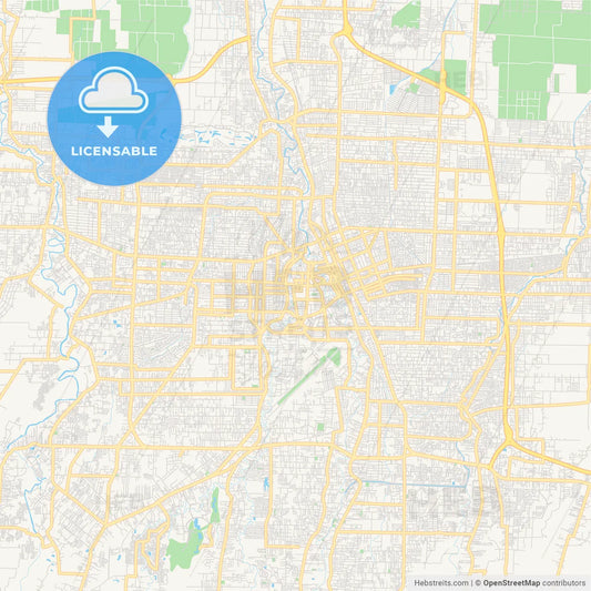 Printable street map of Medan, Indonesia