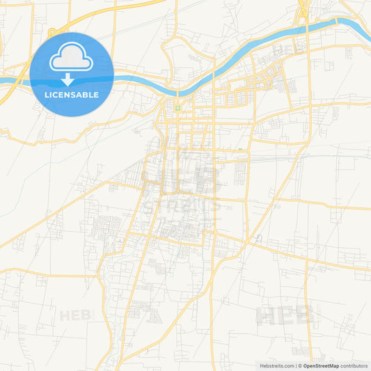 Printable street map of Mojokerto, Indonesia