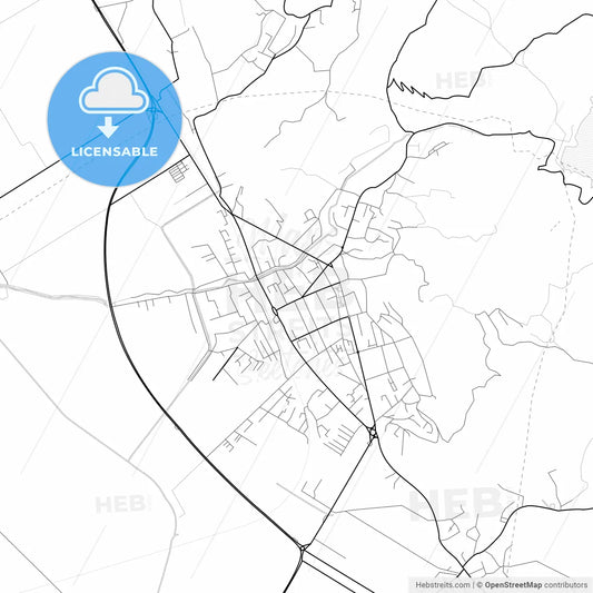 Vector PDF map of Lushnjë, Albania