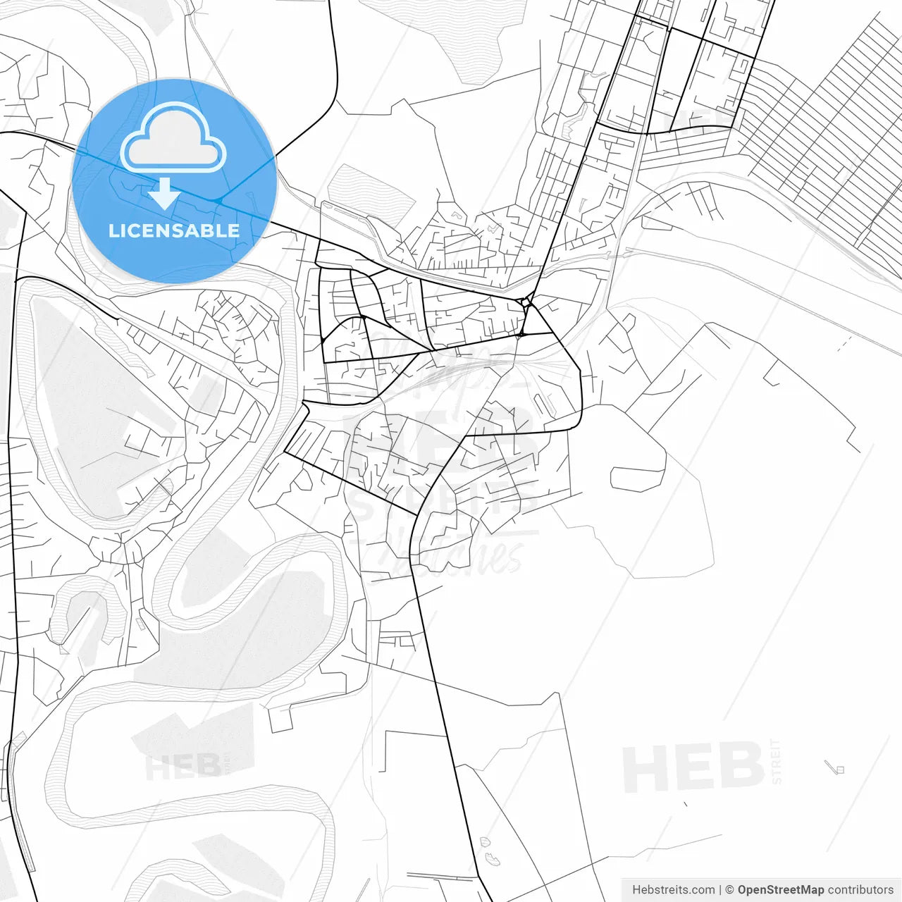 Vector PDF map of Shirvan, Azerbaijan