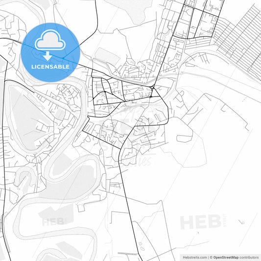 Vector PDF map of Shirvan, Azerbaijan