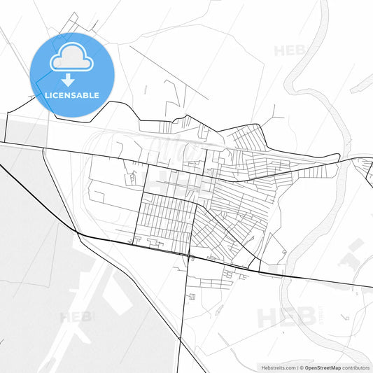 Vector PDF map of Yevlakh, Azerbaijan