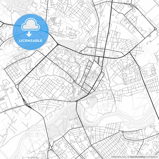 Vector PDF map of Mogilev, Belarus