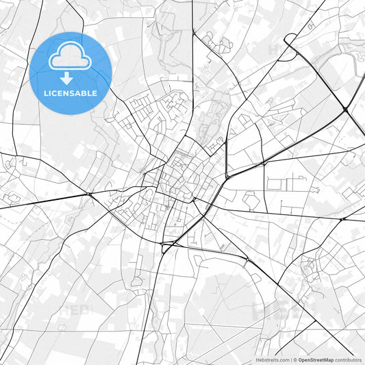 Vector PDF map of Sint-Truiden, Belgium