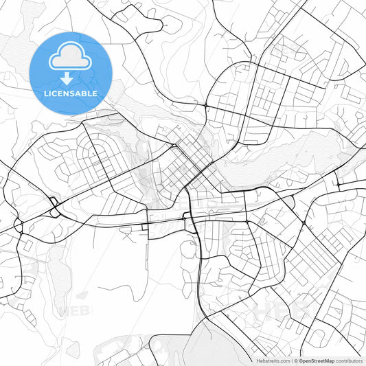 Vector PDF map of Kajaani, Finland
