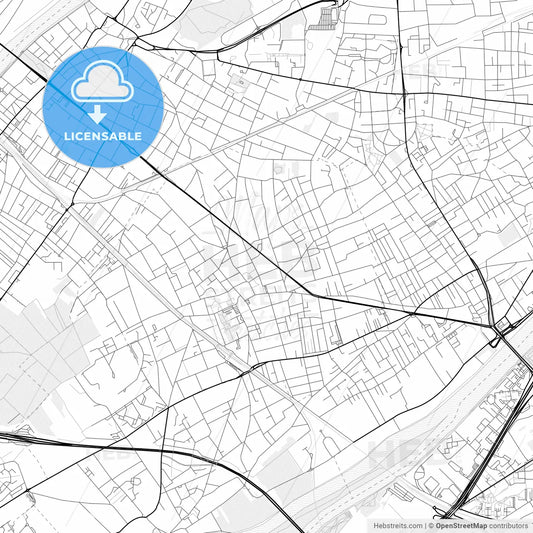 Vector PDF map of Houilles, France