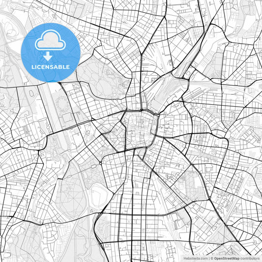 Vector PDF map of Leipzig, Germany