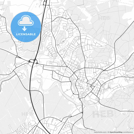 Vector PDF map of Itzehoe, Germany