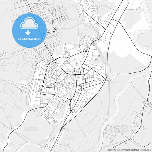 Vector PDF map of Alba Iulia, Romania