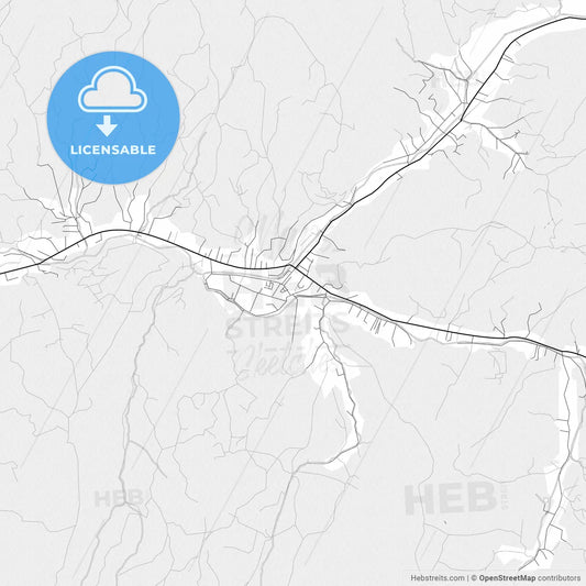 Vector PDF map of Borșa, Romania