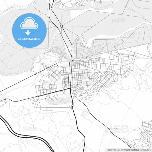 Vector PDF map of Aranjuez, Spain