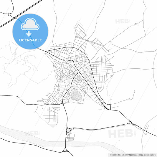 Vector PDF map of Mazarrón, Spain