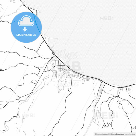 Vector PDF map of Fatsa, Turkey
