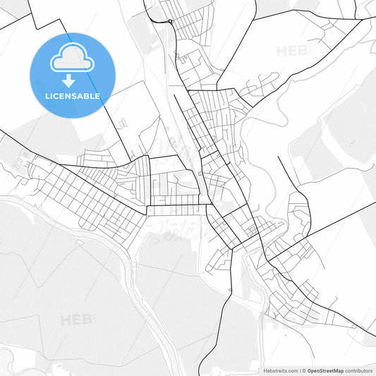 Vector PDF map of Voznesensk, Ukraine