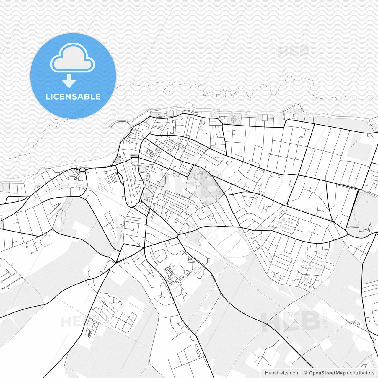 Vector PDF map of Margate, England