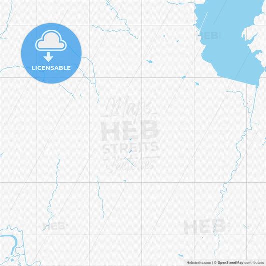 Vector PDF map of Mesquite, Texas, United States