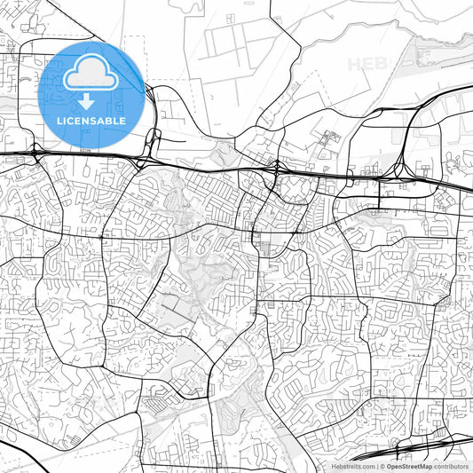 Vector PDF map of St. Peters, Missouri, United States