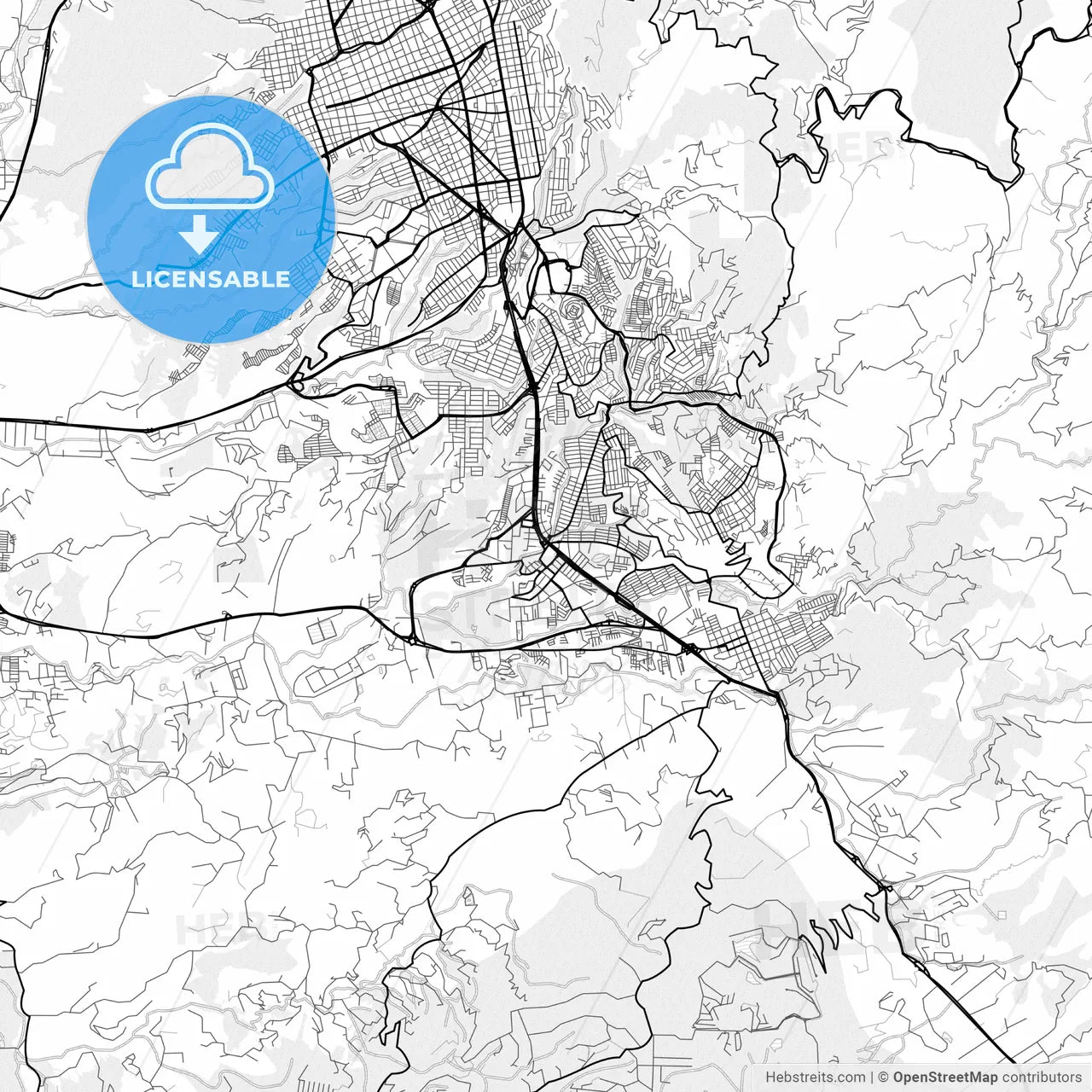 Vector PDF map of Floridablanca, Colombia