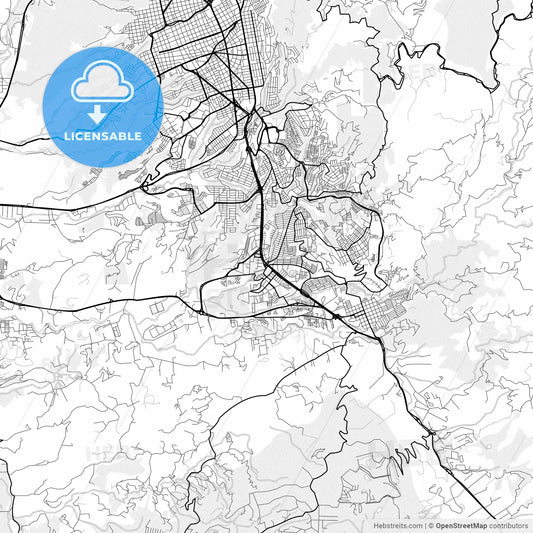 Vector PDF map of Floridablanca, Colombia