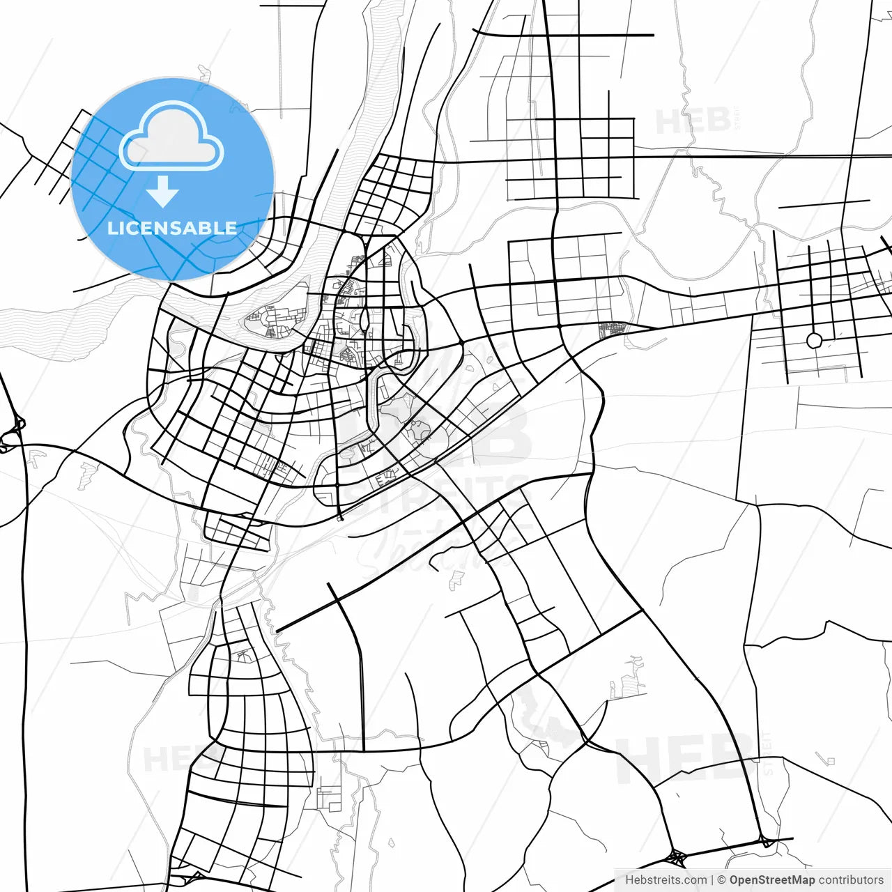 Vector PDF map of Lu an, China