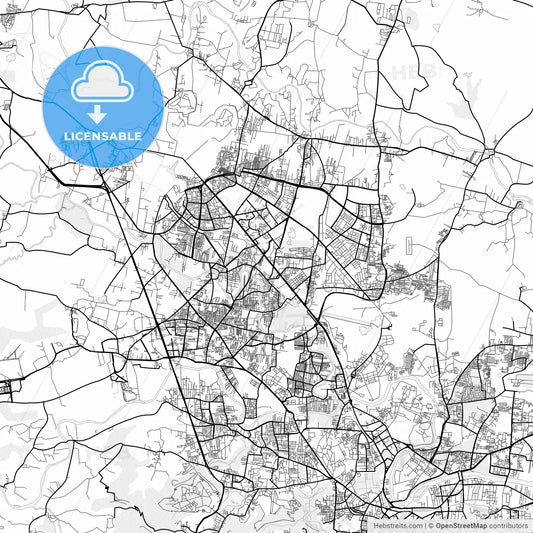 Vector PDF map of Pimpri-Chinchwad, India