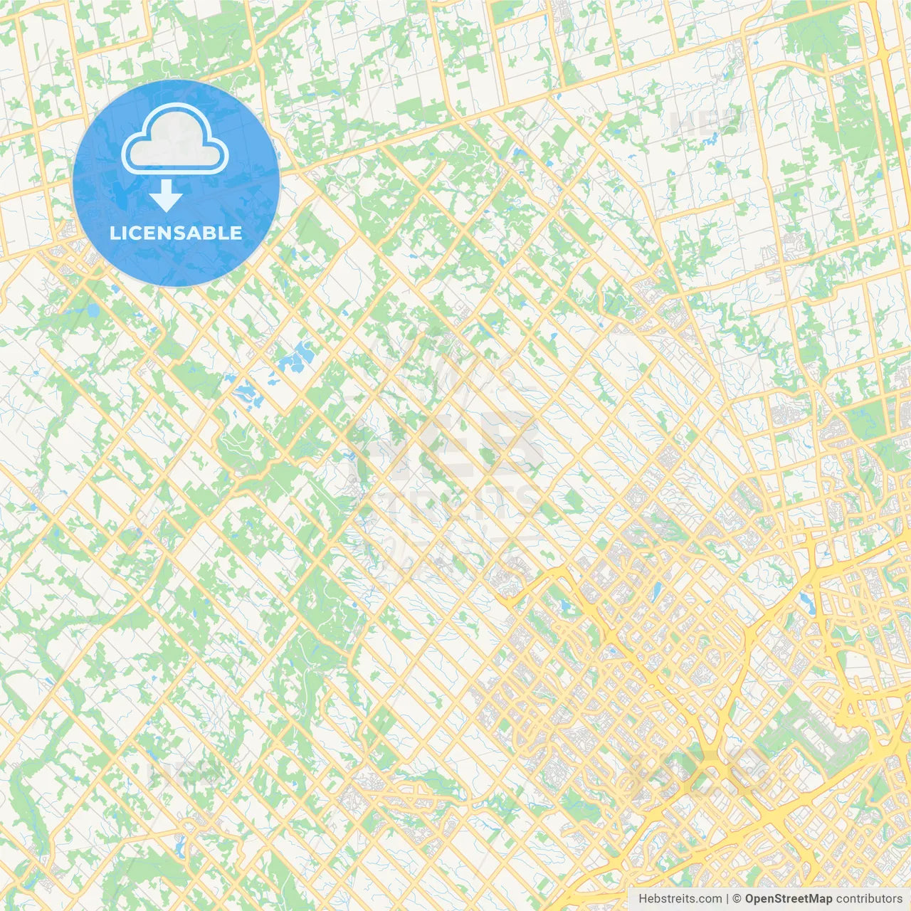 Empty vector map of Caledon, Ontario, Canada