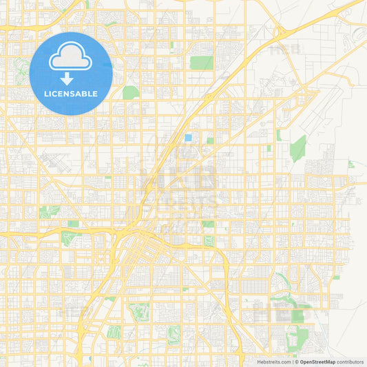 Empty vector map of North Las Vegas, Nevada, USA