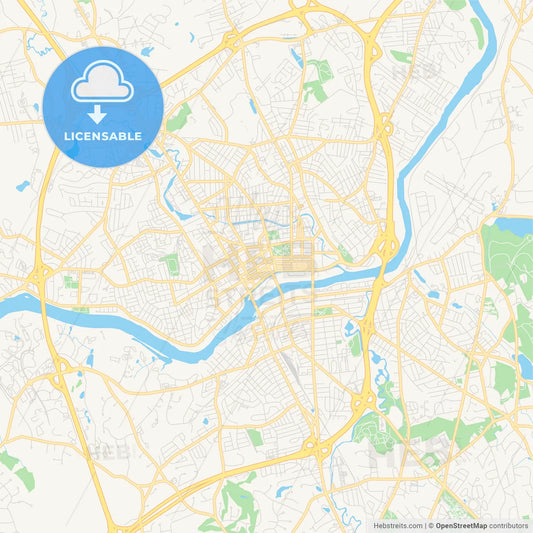 Empty vector map of Lawrence, Massachusetts, USA